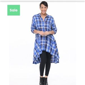 Cotton flared Owl Print Tunic. Medium
